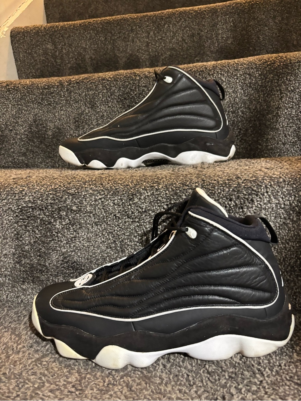 Nike Air Jordan Pro Strong Black White size 12.5 in excellent condition
